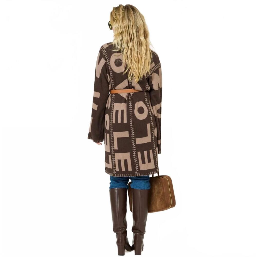 NEW KERRI ROSENTHAL blankie love lesson cardigan in cocoa - Picture 7 of 10